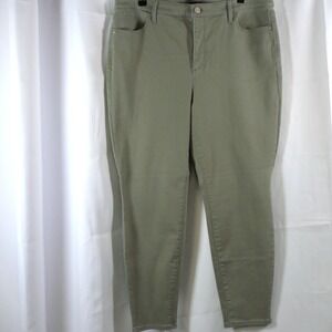 Talbots Green High Rise Ankle Jeggings 16 Petite 36x26 Jean EUC